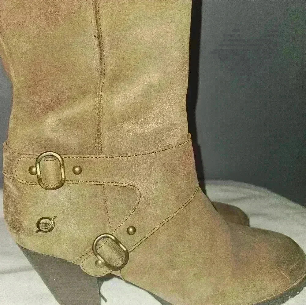 Born Womans Light Brown Mid-Calf Boot Size 10 - Picture 5 of 13